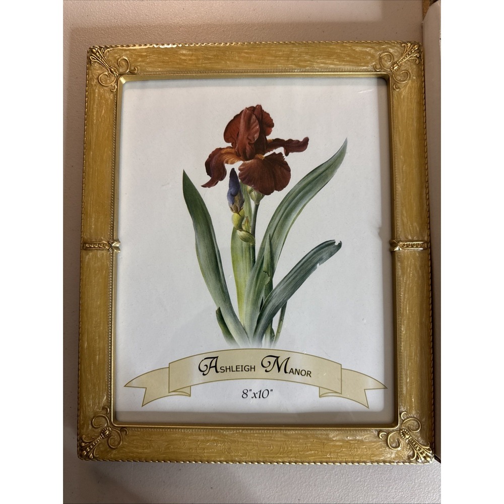 VTG Ashleigh Manor Photo Frame 8x10" Gold Enamel New In Box